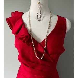 1930s Vintage Gold & Pearl Necklace & Bracelet Set Jewelry Signed by Napier